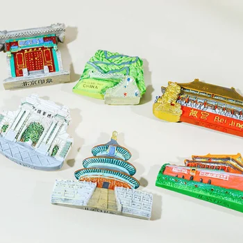 Magnety na lednici Tvůrčí lednička nálepka Peking suvenýr magnet nálepka 3d osobnosti kreativní dekorace kolekce dary