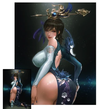 Malířské plátno umění zdi Anime HRA Obrázek Plakáty Sexy královna Plavky dívka Hoom Výzdoba Salónu, Ložnice obrázek