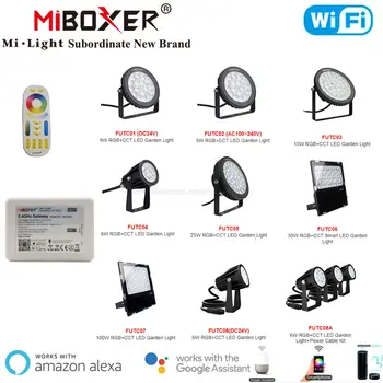 Miboxer 2.4 G Smart Zahradní Světlo 6W 9W 15W 25W 50W 100W Vodotěsné RGBCCT LED Trávník Lampa Bezdrátové Dálkové & Wi-fi APLIKACE Hlasové Ovládání