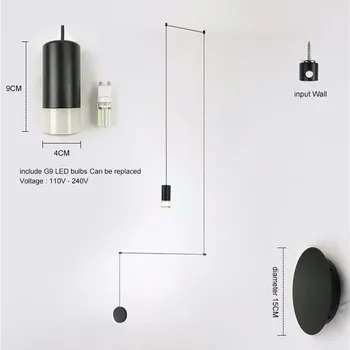 Moderní Jednoduchý Design Diy Dlouhý Kabel Pozastavení Přívěsek Světla s konektorem pro připojení v Jídelně, Obývacím pokoji, Restaurace Zdi Visí Lampa