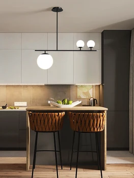 Moderní Jednoduchý Černá/Zlatá LED přívěsek světlo, Hliníkové Skleněné Koule závěsné svítidlo pro Nordic jídelna obývací pokoj ložnice příslušenství