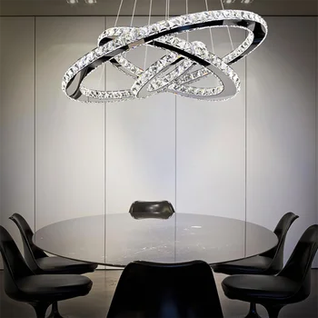 Moderní LED Crystal Ring Lustr, Osvětlení, Lustry, Stropní Lesk, Závěsné svítidlo Svítidlo Lustry Světlo