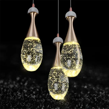 Moderní Medúzy Parfémy Láhev Bubble Crystal Přívěsek Světla Restaurace LED Osvětlení Jídelny Závěsné Svítidlo Svítidla Stropní