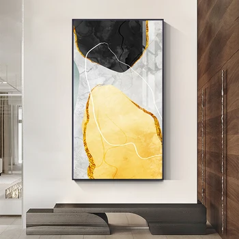 Moderní Nordic Grey Rock Plátno Obraz Abstraktní Barva Bloku Plakáty, Tisky, Nástěnné Obrázky pro Obývací Pokoj Ložnice Plátno Plakát