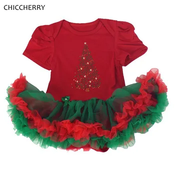 Moje První Vánoce Dítě Dívka Šaty Krajkové Tutu Petti Romper New Born Baby Oblečení Sady Kojenecké Vánoční Kostým Batole Oblečení