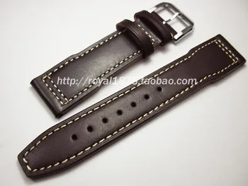 Muži telecí kůže Hodinky řemínek 20mm 21mm 22mm Genuine leather Watch band Pro IWC Omega Seiko s Stříbrná Pin spony