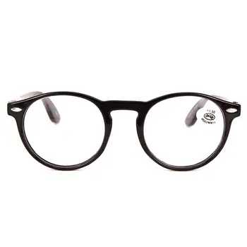 Módní Kulaté Brýle Rám Ženy Retro Červená Modrá Černá Čtení Brýle Muži Vintage Ultralehké Brýle s Dioptrie +1.5
