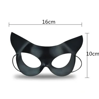Módní Černá Kočka Půl Maska Na Obličej Ženy, Dívky, Sexy Oční Masky Maškarní Párty Dekorace, Kostým, Halloween, Vánoce