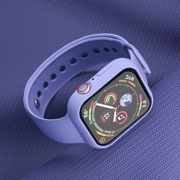Měkký silikonový Kryt pro apple watch 4 5 series případě pro iwatch 40mm 44mm nárazníku protector tenký rámeček watchband
