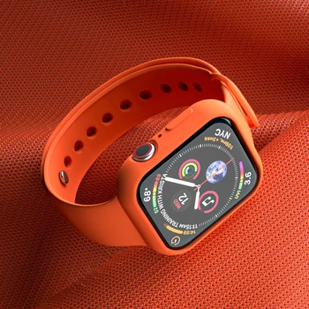Měkký silikonový Kryt pro apple watch 4 5 series případě pro iwatch 40mm 44mm nárazníku protector tenký rámeček watchband
