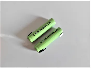 NOVÉ 2KS 1,2 V AAA dobíjecí baterie 1000mah 3A 10440 NiMH NiMH baterie s kolíky pro Braun elektrický zubní kartáček, holicí strojek