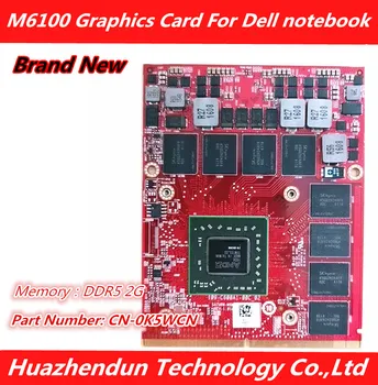 NOVÝ KN-0K5WCN M6100 Video Grafická Karta 2GB DDR5 109-C600A1-00C pro Notebook Dell M6600 M6700 M6800 HD8950 karty doprava zdarma