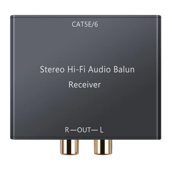 Neoteck Analogové Audio Extender Hi-Fi Audio Balun Stereo RCA k Stereo RCA Audio Extender Nad CAT6 Kabel pro Reproduktor DVD Amp