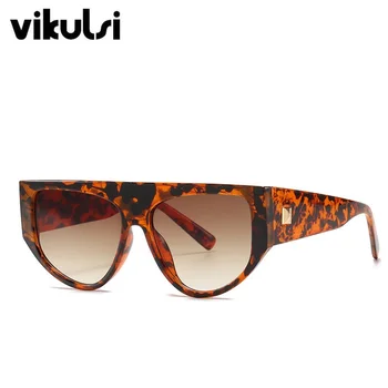 Nové Klasické Nadrozměrných Oválné sluneční Brýle pro Muže, Ženy, Vysoce Kvalitní Vintage Módní Brýle Mužské Brýle Leopard Čaj Dámy Odstíny