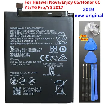 Nové Originální 3020mAh HB405979ECW Baterie Pro Huawei Y6 2017 / Y6 Pro 2017 / Honor 6 hrát MYA-L11 MYA-L41 MYA-L03 L23 L02 L22