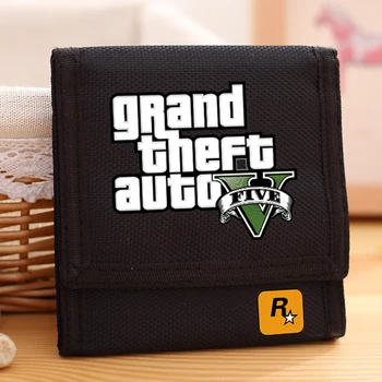 Nové Příjezdu Grand Theft Auto Canvas Peněženka Pro Kluky Módní GTA Peněženky Herní Peníze Klip