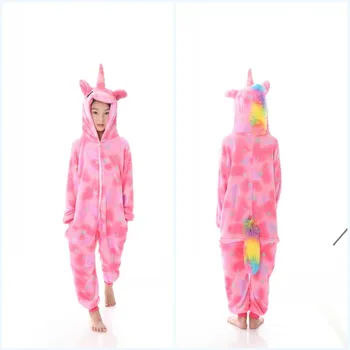 Nový 39 Oblek Pyžama Stitch Unicorn Děti Spící Zvíře pro dívky Děti Pyžama Karikatura Kigurumis chlapec Cosplay Unicorn Pyžama