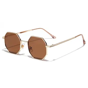 Nový Retro Polygon sluneční Brýle Muži Ženy Luxusní 2020 Vintage Malý Rám Kola sluneční Brýle Růžové Čočky, Zrcadla, Barevné sluneční Brýle UV400