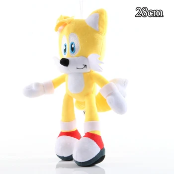 Nový Roztomilý 28cm Super Sonic Hračka Ježek Plyšové Měkké Hračky Shadow the Hedgehog Plyšový Děti, Dospělé, Narozeniny, Vánoční Dárky