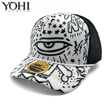 Nový Unikátní Design baseball cap street bederní hip hop klobouk tanec čepice venkovní sluneční clony s plochou net szp pár klobouk