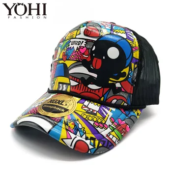 Nový Unikátní Design baseball cap street bederní hip hop klobouk tanec čepice venkovní sluneční clony s plochou net szp pár klobouk