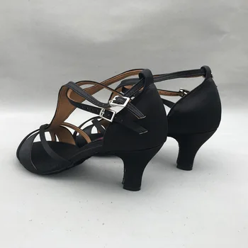 Nízká Pata Latin Taneční Boty Pro ženy, Salsa boty praxe boty, pohodlné boty MS6252BLK vysoký podpatek k dispozici