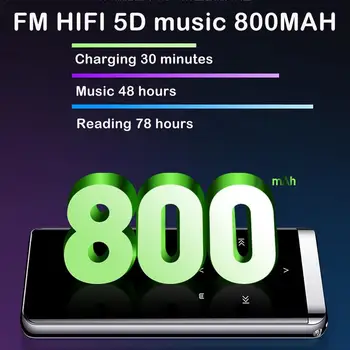 OTG MP3 Přehrávač, Hlasový Záznamník, Bluetooth4.2 Dotkněte se Obrazovky 1,8 palce Mini 800mah S hi-5D 8GB/16G Ultra Tenké hi-fi MP3 Přehrávač