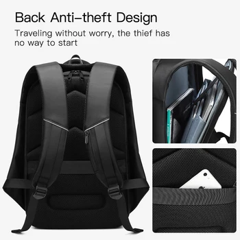 OZUKO Multifunkční 15,6 palcový Notebook Batoh, Muži Anti Theft USB nabíjecí, Vodotěsné Batohy pro muže Business Cestovní Batoh