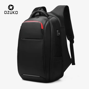 OZUKO Multifunkční 15,6 palcový Notebook Batoh, Muži Anti Theft USB nabíjecí, Vodotěsné Batohy pro muže Business Cestovní Batoh