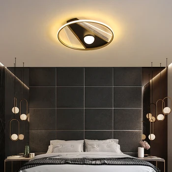 Obdélník Moderní led stropní osvětlení pro Obývací pokoj ložnice Studie kuchyně Severských Domů Kreativní LED Stropní Svítidlo Černé, zlaté