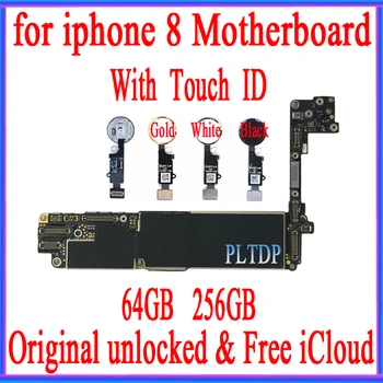 Odemknout pro iphone 8 4.7 základní Deska S Dotykovým ID/no Touch ID, Originální zdarma iCloud základní Deska, 64GB / 256GB
