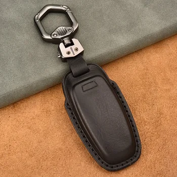 Originální Kožené Auto Klíč Kryt Klíč Pouzdro pro Audi A6 C8 A7 A8 Q8 2018 2019 2020 Klíč Případě Chránit Keychain Key Ring