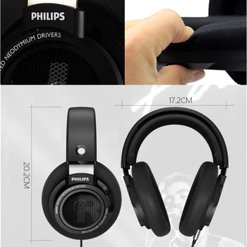 Originální Philips SHP9500 Vysoce kvalitní Zvuk sluchátka s Mikrofonem, redukce šumu Sluchátka pro Xiaomi Podporu oficiální test