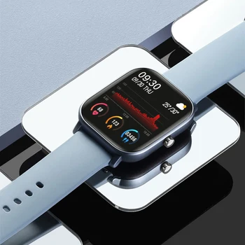 P8 Vodotěsné Smart Watch 1,4 palcový Plně Dotykový Sportovní Náramek Monitor Srdečního tepu, Monitorování Spánku Smartwatch Pro IOS, Android