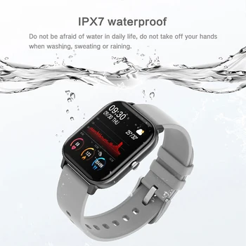 P8 Vodotěsné Smart Watch 1,4 palcový Plně Dotykový Sportovní Náramek Monitor Srdečního tepu, Monitorování Spánku Smartwatch Pro IOS, Android