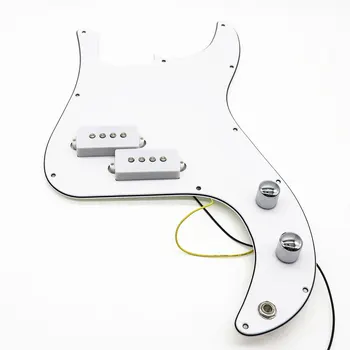 PB P Bass 3 Vrstvy Prodrátované Naloženo Pickguard snímač pro Precision Bass Kytara, Bílá Hudební Nástroje Příslušenství
