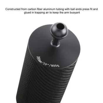 PULUZ Uhlíkových Vláken Float Vztlak Vodní Arm Dual Míč Plovoucí Rameno Potápění Kamera pod Vodou Potápění Zásobník pro Gopro/Smartphony
