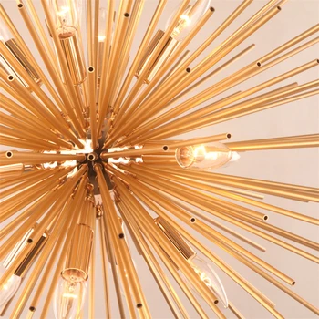 Pampeliška lustr, replika lampa designer Zanadoo Chandeleir Žehlička Kuchyň Zlaté Kolo pampeliška lustr, zavěšení světla