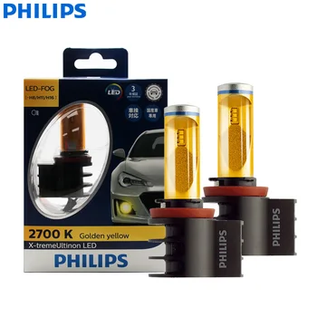 Philips X-treme Ultinon LED H8 H11 H16 12V 12793UNIX2 2700K Zlatá Žlutá Auto LED Mlhové Svítilny, Auto Hlavu Světlo +200% Světlé (Twin)