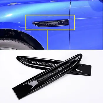 Piano Černé Auto Boční Blatník Kryt Čalounění 3D Nálepka Pro Jaguar XE F-Pace XF/XFL 2016 f pace Car Styling Příslušenství