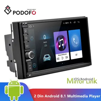Podofo 2 Din Android 8.1 Auto Multimediální Přehrávač, 7