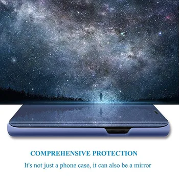 Polární záře Pro Samsung Galaxy A42 5G Pouzdro Stojan, Držák Flip Mirror View Pro Samsung A42 Nárazuvzdorné Pouzdro