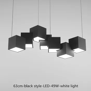 Postmoderní Designový Led Lustr, Osvětlení, 49W 56W Art Magic Cube Jídelna, Obývací Pokoj, Bar Kreativní Zavěšení Svítidla
