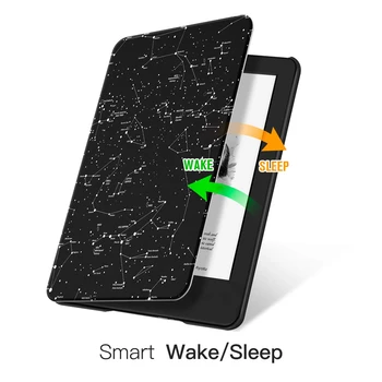 Pouzdro pro All-New Kindle 10 J9G29R 2019 Vydání Nejtenčí Ochranné Smart Cover Tisk PU Kožené Pouzdro s Auto Sleep/wake up