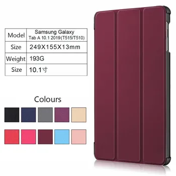 Pouzdro pro Samsung Galaxy Tab 2019 SM-T510 SM-T515 T510 T515 Tablet pouzdro kryt stojan pro Tab 10,1 
