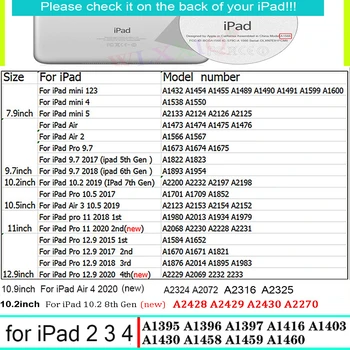 Pouzdro pro iPad 9.7 10.2 inch 2017 2018 5. 6. 7. 8. Generace Pouzdro Pro 2020 iPad Air 4 10.9 Případě Pro 11 10.5 vzduchu 3 2 1 Kryt