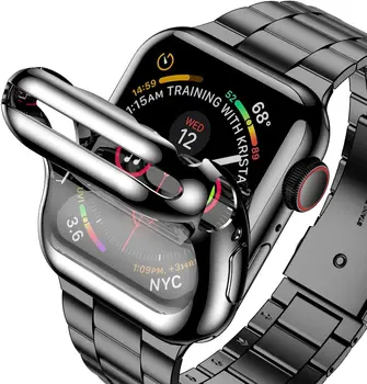 Pouzdro+Řemínek Pro Apple Watch 5 3 kapely 44 mm 40 mm 42 mm/38 mm z Nerezové Oceli kovový Náramek pásek příslušenství iWatch Kapela 5 4 3 2 1