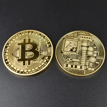 Pozlacené BitCoin Bit Mince S Plastové Pouzdro Ripple Litecoin Ethereum Kovové Fyzické Kryptoměna Mincí Pro Sběr