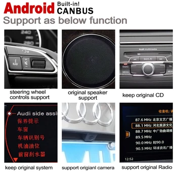 Pro Audi A6 4F 2005~2009 MMI Android Auto Rádio, GPS, Multimediální Přehrávač, originální styl Navigace, WiFi, BT, Dotykový Displej stereo mapě