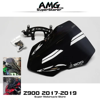 Pro Kawasaki Z900 Z 900 2017 2018 2019 Motocykl Vysoce Kvalitní Sklo-Přední Sklo Kouřové Černá Obrazovka